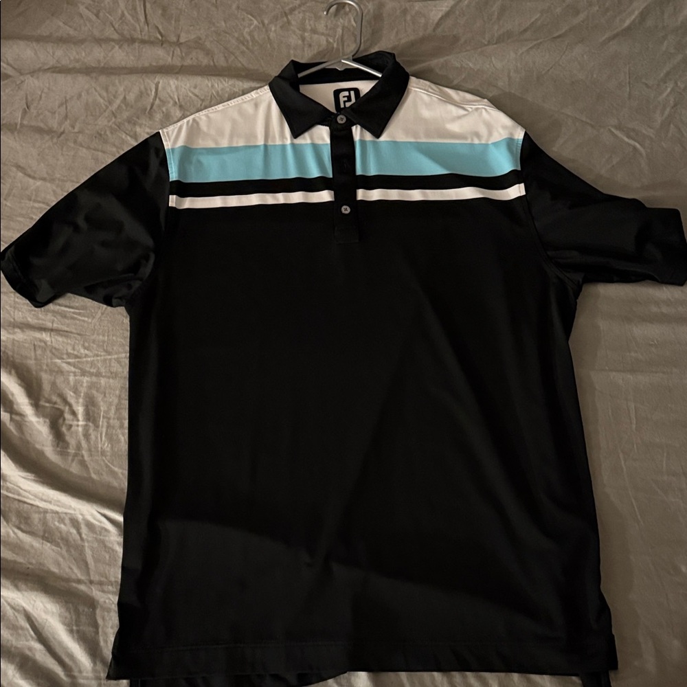Black and Blue Men's Polo Shirt